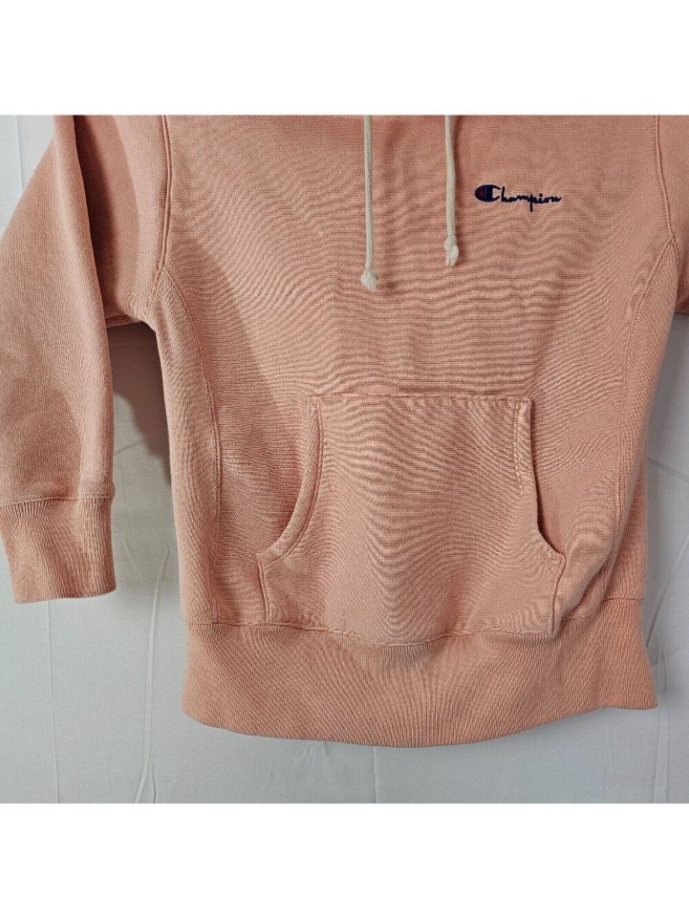 Champion Hoodie Womens XS Pink Reverse Weave Warm Up Sweatshirt Pullover - Picture 3 of 8